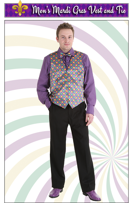 mardi gras vest for men