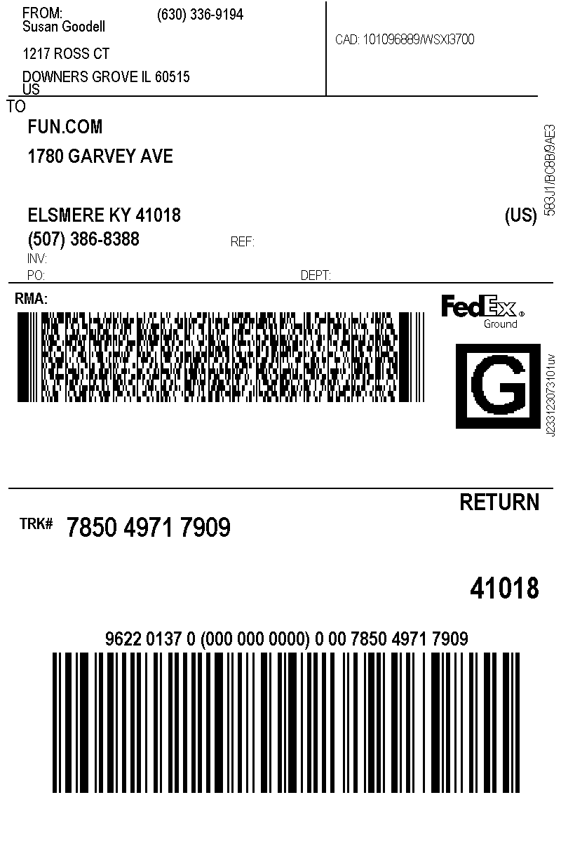 Returns - Print