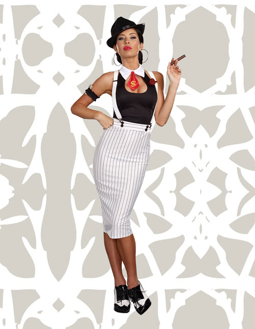 Womens Gangster Costume Womens Gangster Costume