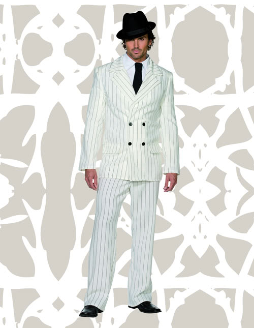 Men's White Gangster Costume Men's White Gangster Costume