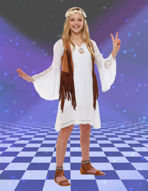 Girls 70s Dress Costume Girls 70s Dress Costume