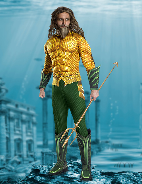 Aquaman Beard and Wig Adult Set