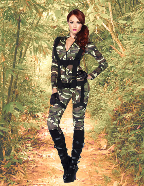 Highly Classified Soldier Costume, Sexy Soldier Halloween Costume –