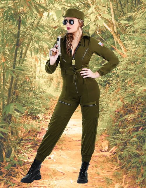 Army woman deals costume