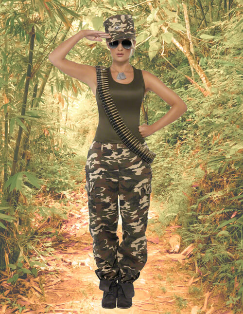 Women’s Camo Military Costume