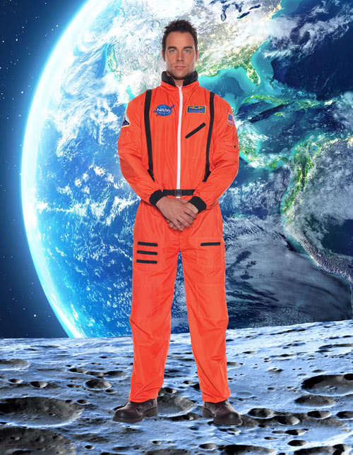 Men's Orange Astronaut Costume