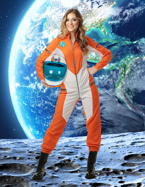 Womens Astronaut Jumpsuit Costume