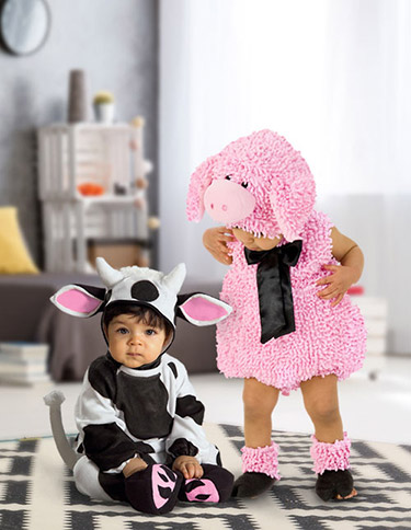 Baby Cow and Pig Costumes Baby Cow and Pig Costumes