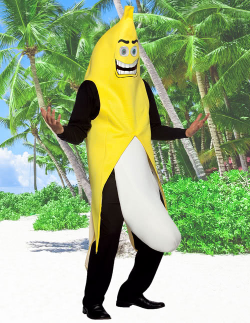 Crazy Banana Flasher Costume - Funny Adult Banana Costumes