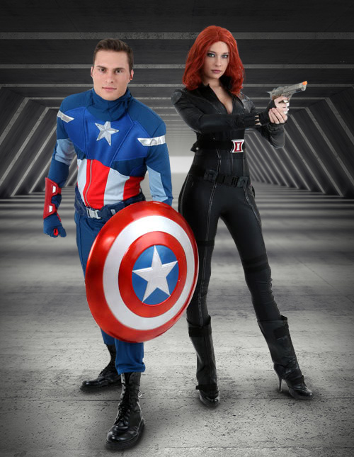 Original Captain America Black Widow Costume Natasha Romanoff Hallowmas Costume 