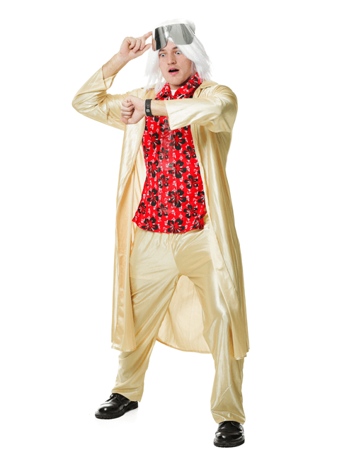 Back to The The Future 2015 Doc Brown Fancy Dress Costume