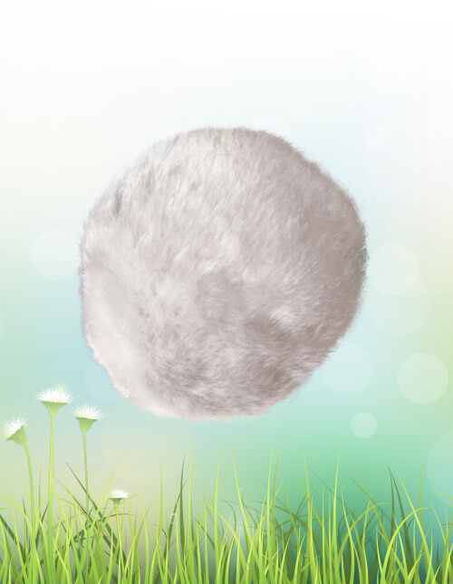 Deluxe White Plush Bunny Tail