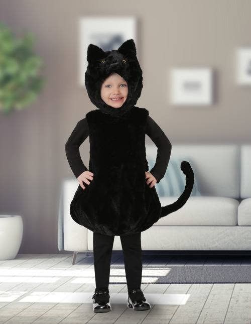 Childrens Cat Ears & Tie Black Cat Set Animal World Book Day Fancy Dress Costume 