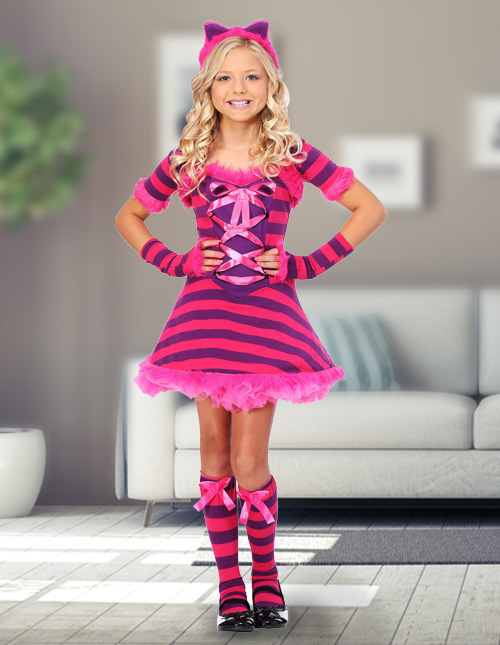 kids pink cat costume