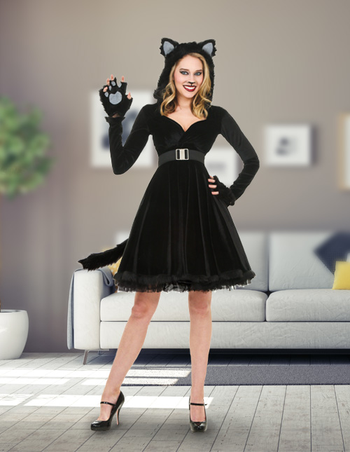 Women's Black Cat Costume