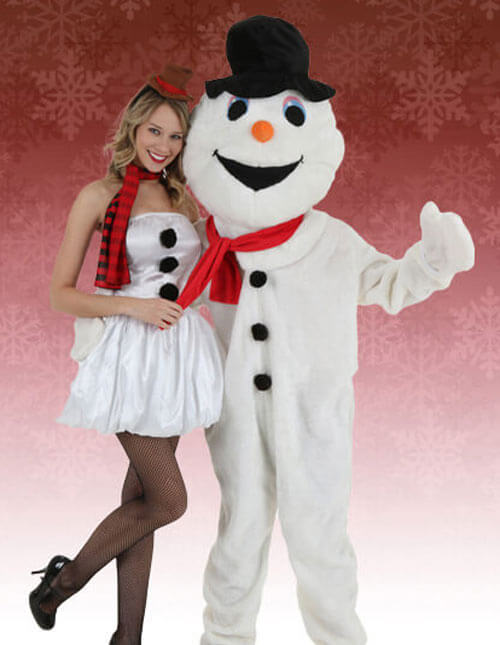 Frosty the Snowman and Karen christmas dynamic duo costumes