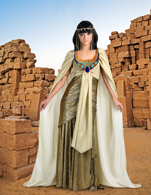 Ancient Egypt-Ancient Rome EGYPTIAN QUEEN CLEOPATRA Fancy Dress Costume 