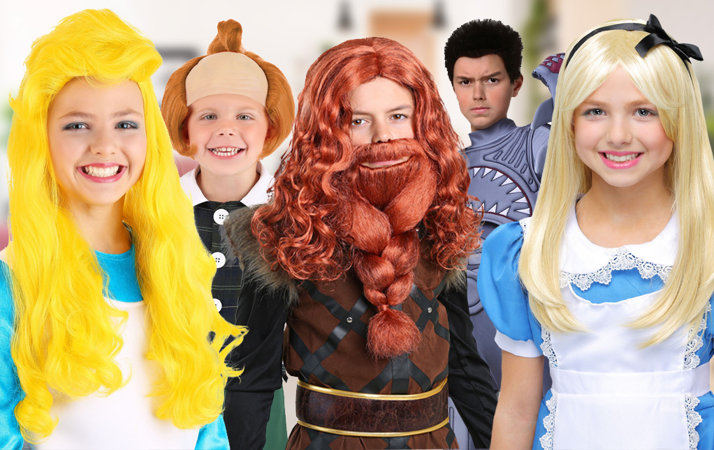 Halloween costumes with outlet wigs