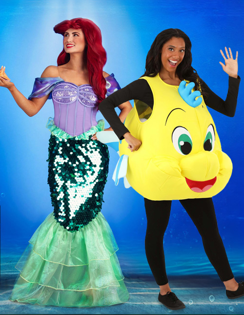 Ariel and Flounder Costumes