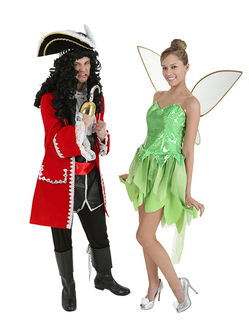 Captain Hook and Tinkerbell Couples Costumes