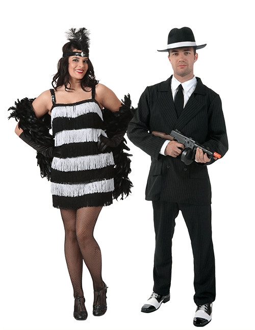 Flapper and Gangster Couples Costumes Flapper and Gangster Couples Costumes