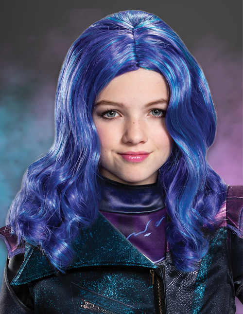 Disney Descendants 3 Mal Blue Purple Cosplay Wig