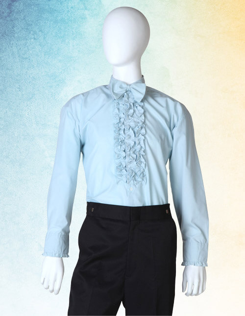Blue Ruffled Tuxedo Shirt Blue Ruffled Tuxedo Shirt