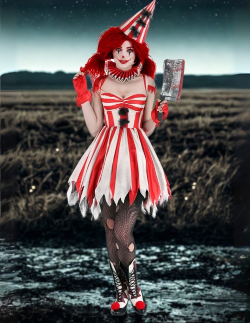 Women's Evil Clown Costume