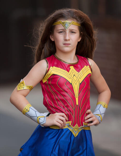 Girl's Wonder Woman Long Sleeve Dress Costume