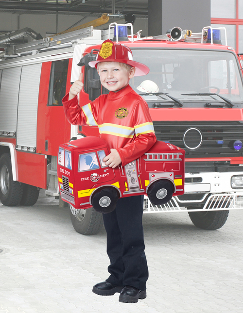 Child Ride In Firetruck Costume