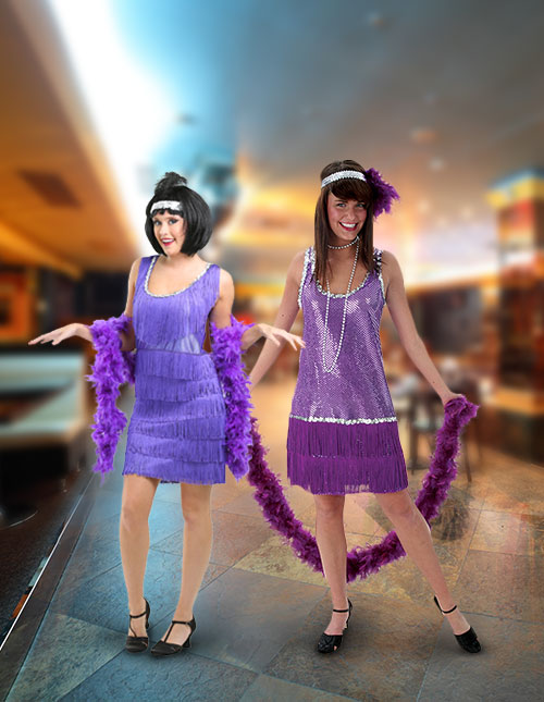Purple Flapper Costumes Purple Flapper Costumes