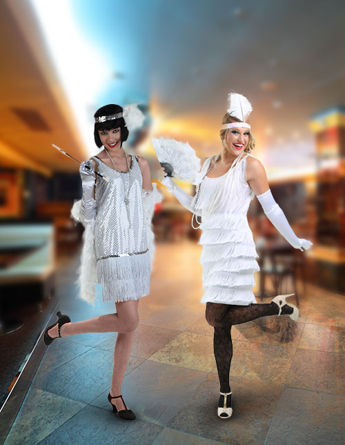 White Flapper Costumes White Flapper Costumes