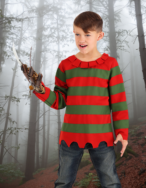  Rubie's Men's Nightmare On Elm St Freddy Krueger Costume Shirt  With Mask : Clothing, Shoes & Jewelry