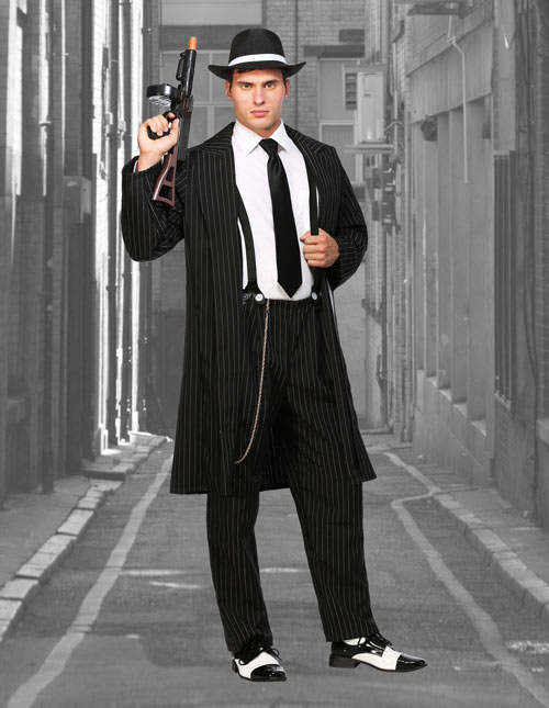 Gangster Costumes Adult Kids 1920 s Halloween Gangster Costume