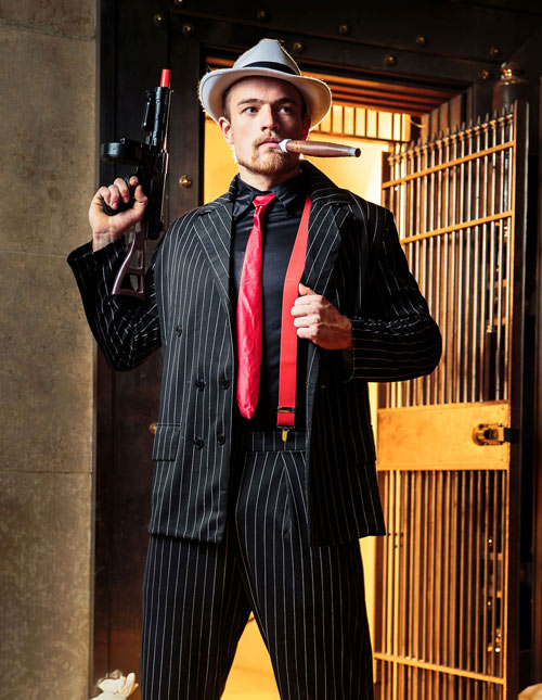 Gangster Costumes Adult Kids 1920 s Halloween Gangster Costume