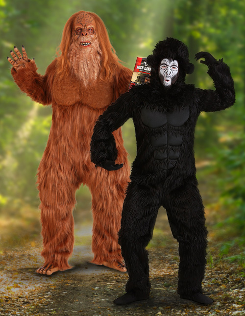 Gorilla Mains Noir Latex & Fausse Fourrure Réaliste looking Costume Gants OS 