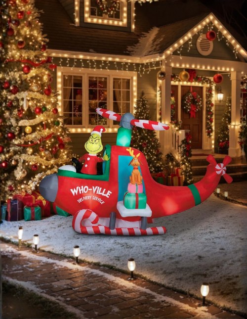 Grinch and Max Inflatable