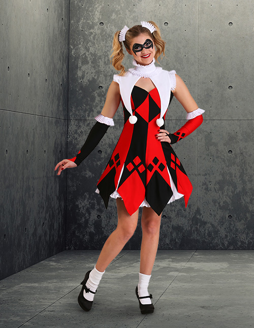 Harley Quinn Harlequin Goth Fairy Costume Queen of Hearts Costume Custom  made to order. Costume for Halloween. Party Costume. Harley Quinn -   Italia