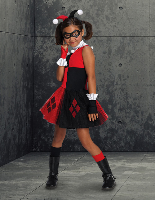 Girls Harley Quinn Inspired Costume Set