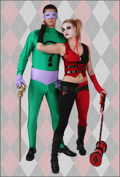 Harley Quinn and The Riddler Costumes Harley Quinn and The Riddler Costumes