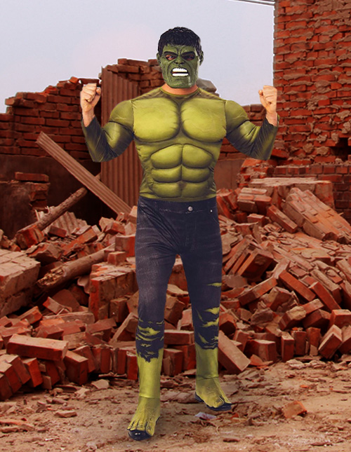 Costume classique Hulk série animée 5/6 ans