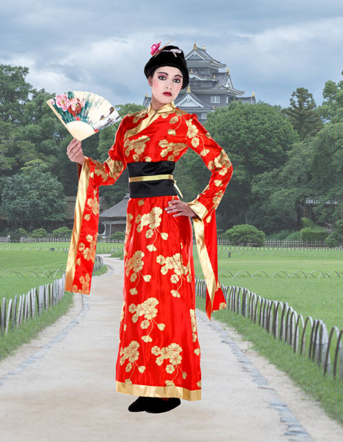 Geisha Adult Kimono Costume