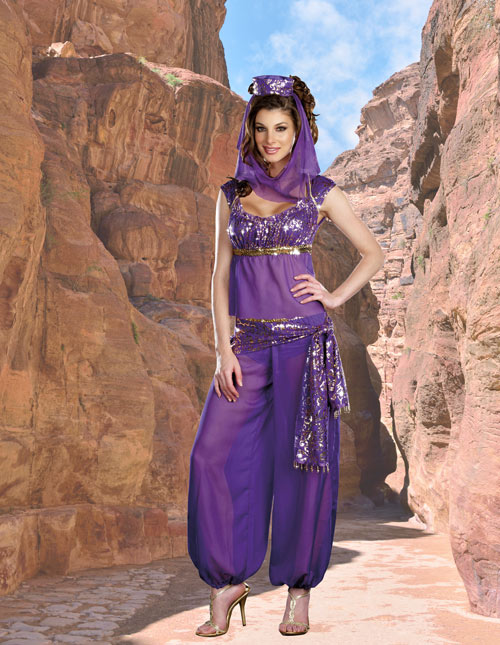 Sexy Jasmine Aladdin Princess Disfraz de Mujer Adulto Arabian Belly Dancer  Cosplay