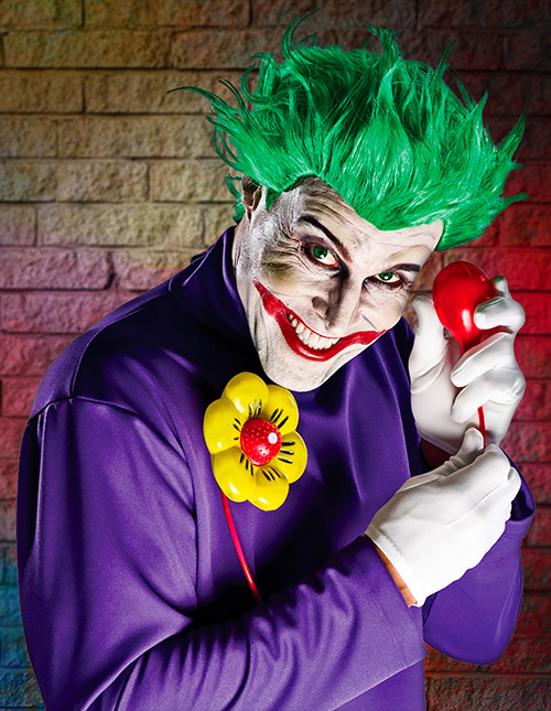 Fiestas Guirca Crazy Villain Crazy Joker Gents Fancy Dress Costume Size Medium 