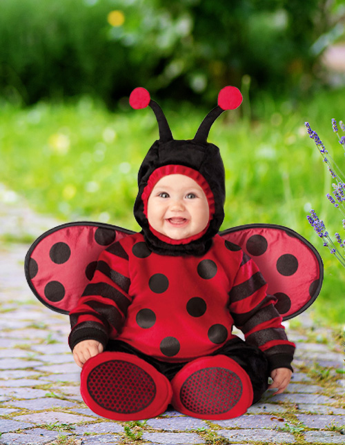 Women Girl Ladybug Costume Adult Teen Red Ladybird Little Beetle Suit Jumpsuit Halloween Party Cosplay Accessories