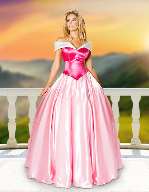 Costume robe princesse adulte aurora