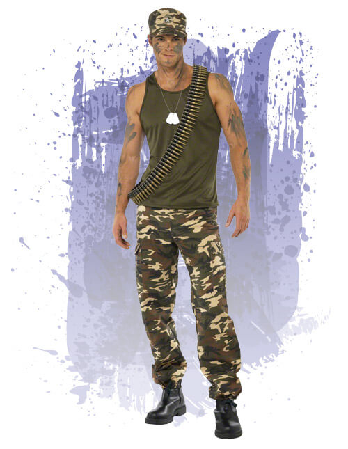 Male Khaki Camo Costume Male Khaki Camo Costume