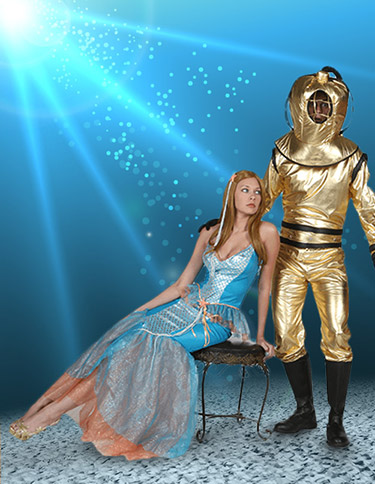 Mermaid and Diver Couples Costume Mermaid and Diver Couples Costume