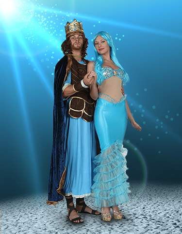 Mermaid and Poseidon Couples Costume Mermaid and Poseidon Couples Costume