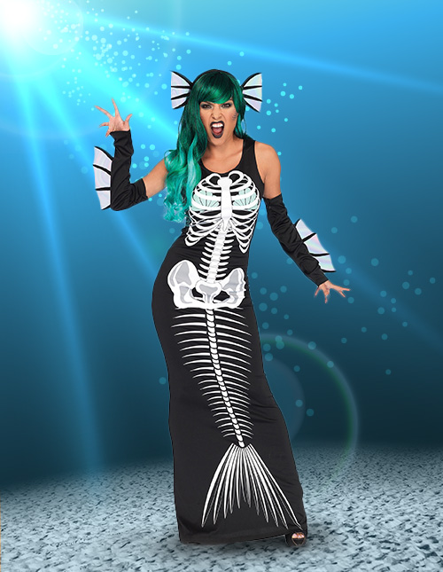 Skeleton Mermaid Costume.